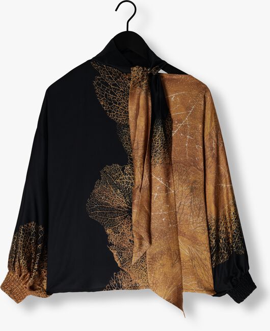 Bruine SUMMUM Blouses BOW TIE TOP BORDER PRINT Bruine SUMMUM Blouses BOW TIE TOP BORDER PRINT - large