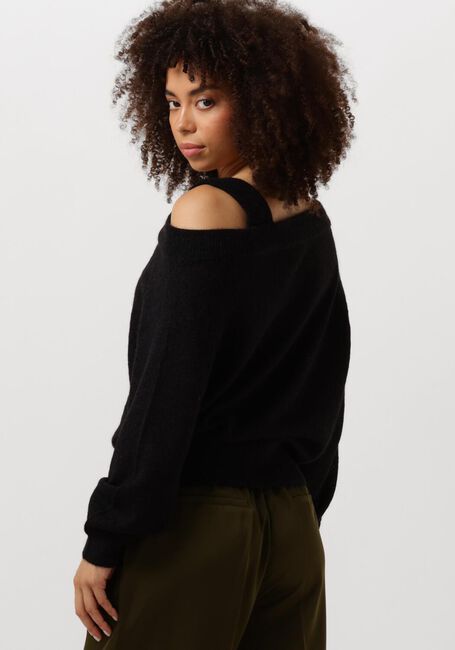 Zwarte DANTE6 Top YONKA OFF SHOULDER SWEATER - large