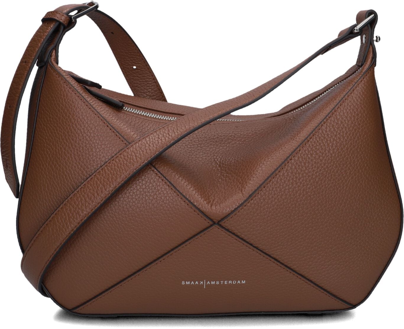 Smaak Amsterdam Smaak Amsterdam Schoudertas Dames Sam, Materiaal: Leer, Kleur: Bruin