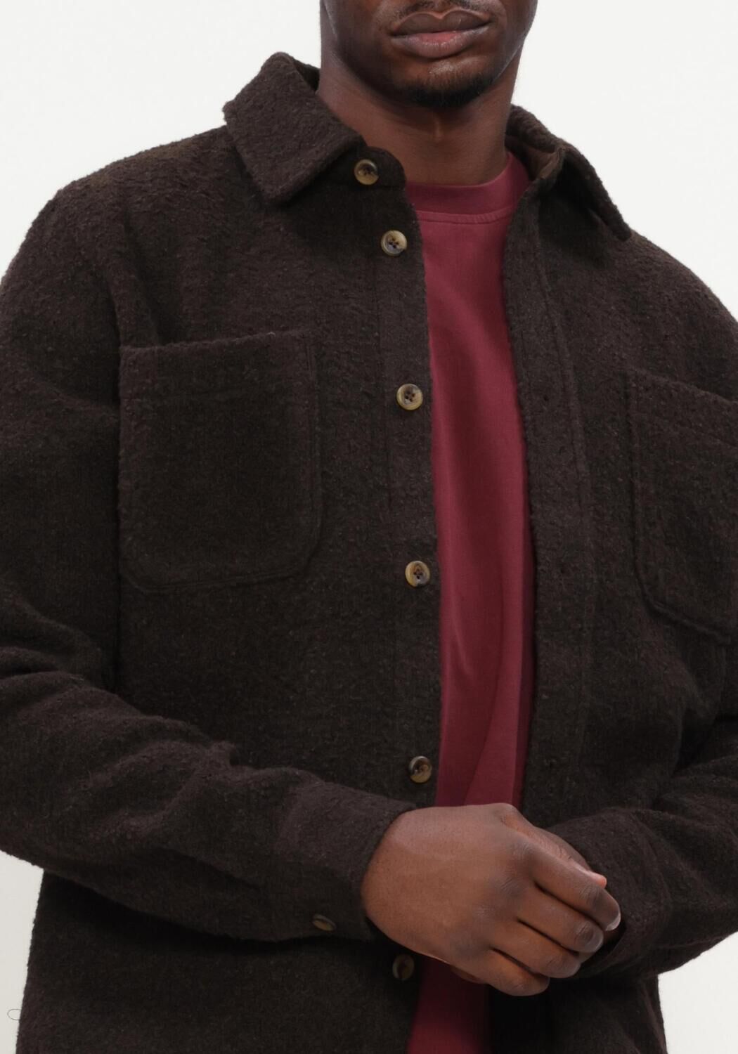Bruine LES DEUX Overshirt BOUCL&Eacute; OVERSHIRT - large