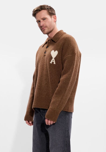 Bruine AMI PARIS Trui UPL408 NUAGE - large