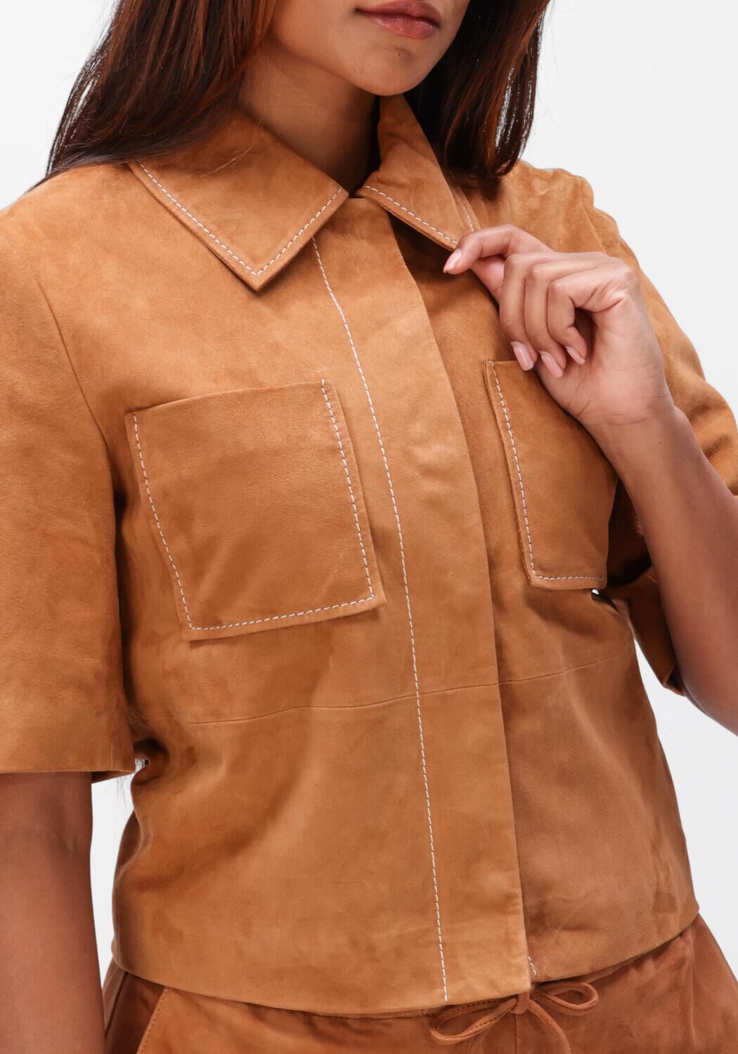 Cognac IBANA Blouses TREABHAR SUEDE - large