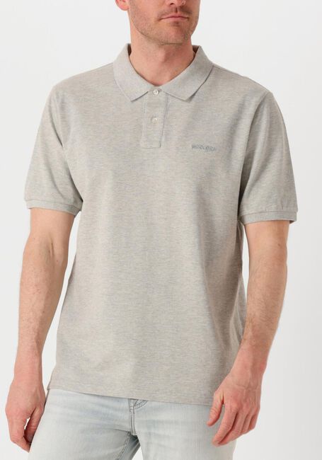 Lichtgrijze WOOLRICH Polo CLASSIC AMERICAN POLO - large