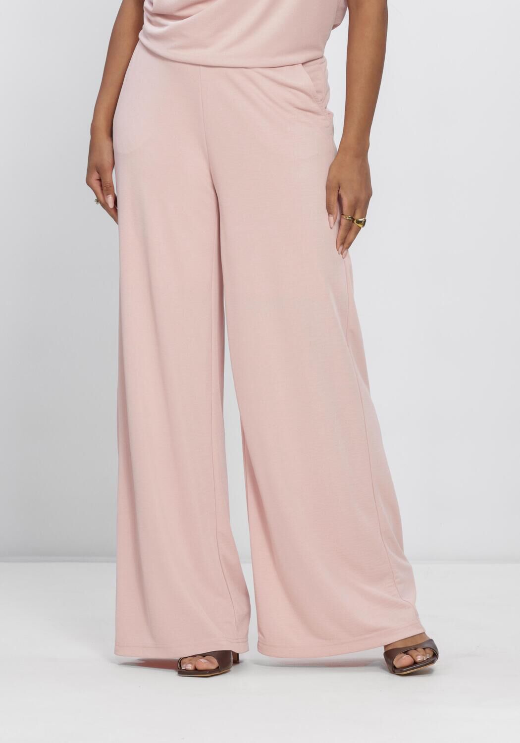 Roze AIMEE THE LABEL Broeken RILEYH6 TROUSERS - large