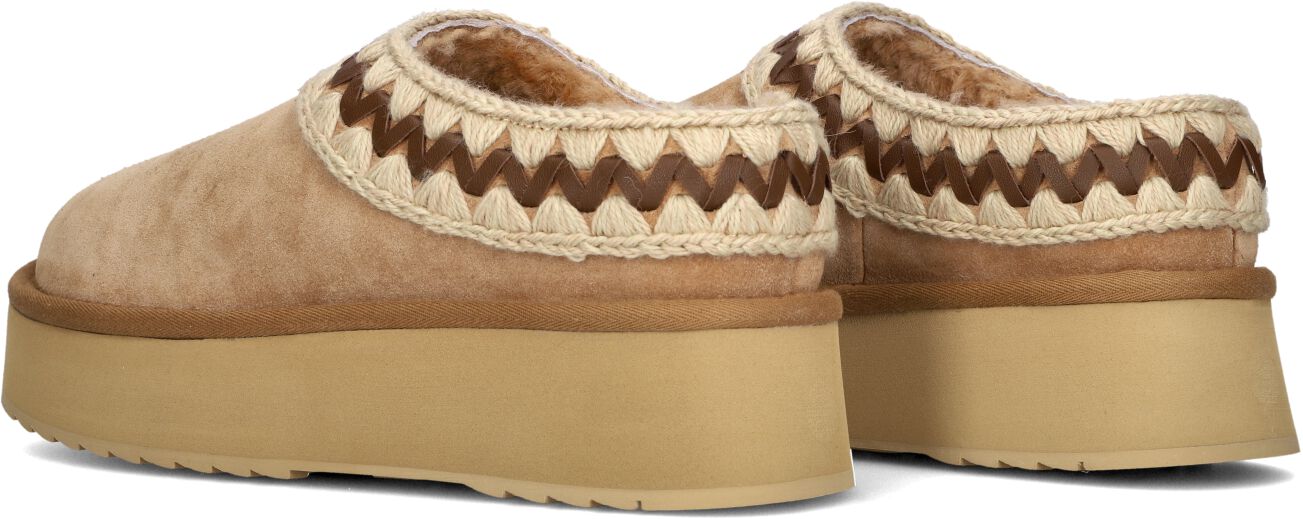 MOU Platform Clog Pantoffels - Dames - Beige