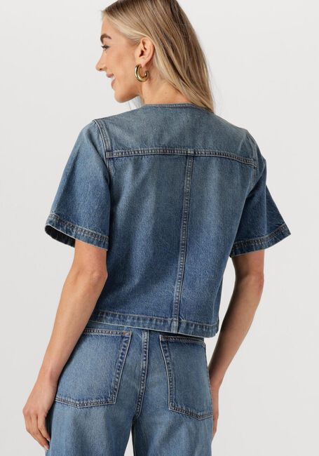 Zwarte ULLA JOHNSON Blouses THE SERGE SHORT SLEEVE JACKET - large