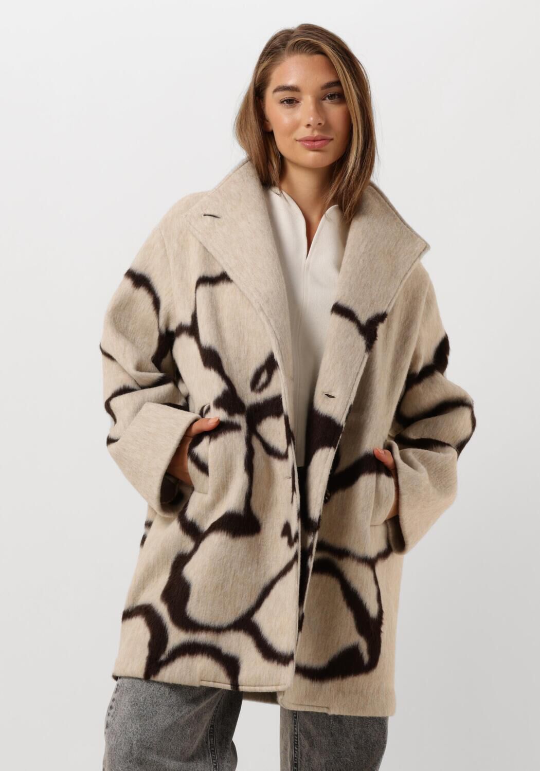 Caroline Biss Mantel Dames 4448, Maat: 42, Kleur: Beige