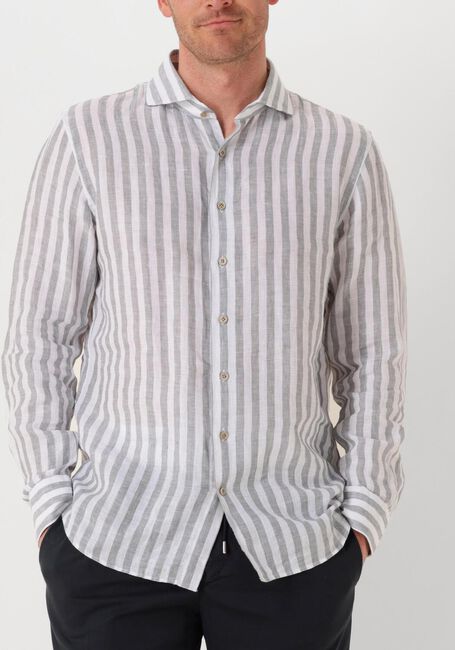 Witte PROFUOMO Klassiek overhemd SHIRT X-CUTAWAY LINEN - large
