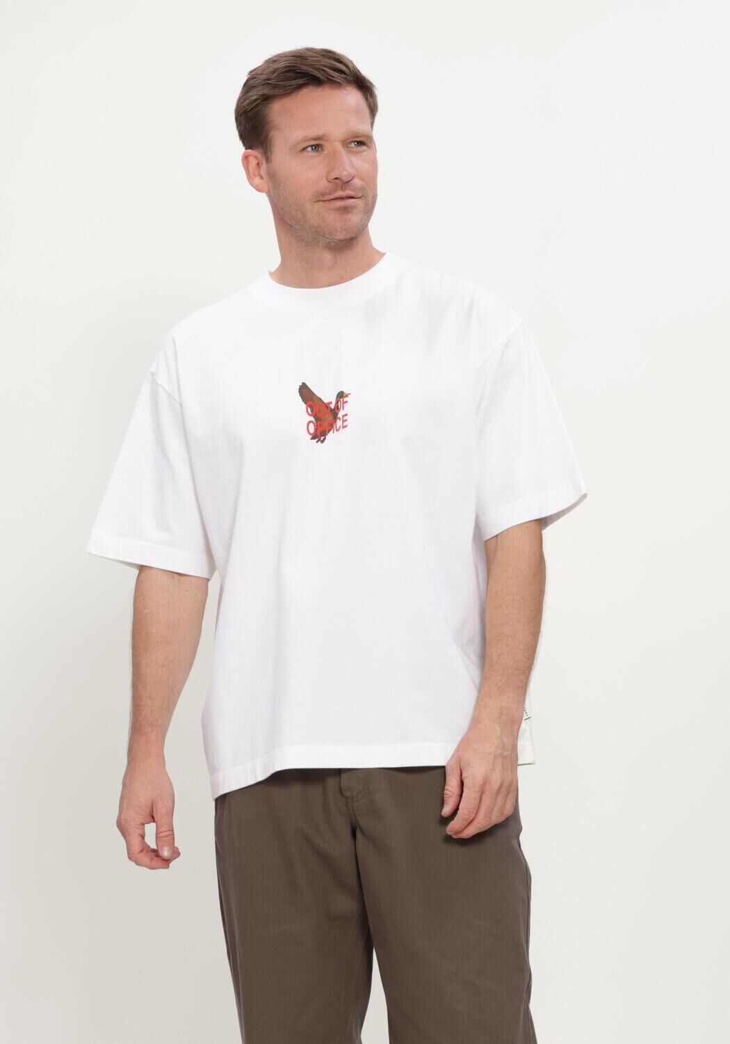 Witte POCKIES T-shirt OOO TEE - large