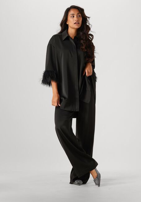 Zwarte CO'COUTURE Mini jurk ADNA CC FEATHER SHIRT - large