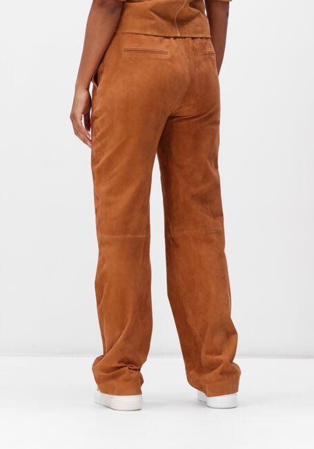 Cognac IBANA Wijde broek PANNA SUEDE - large