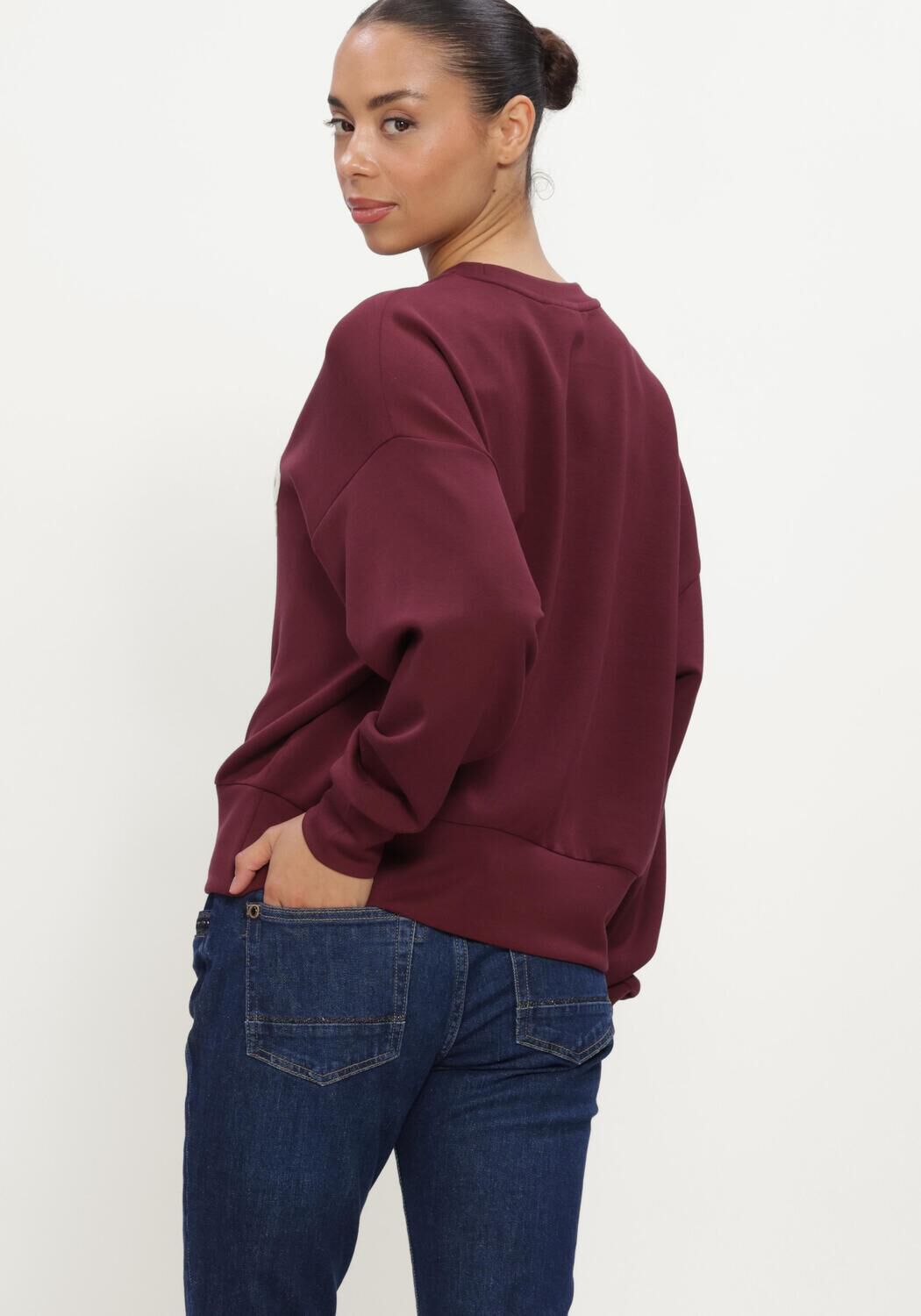 Bordeaux MOS MOSH Sweater MMNIMA O-LS SWEATSHIRT - large
