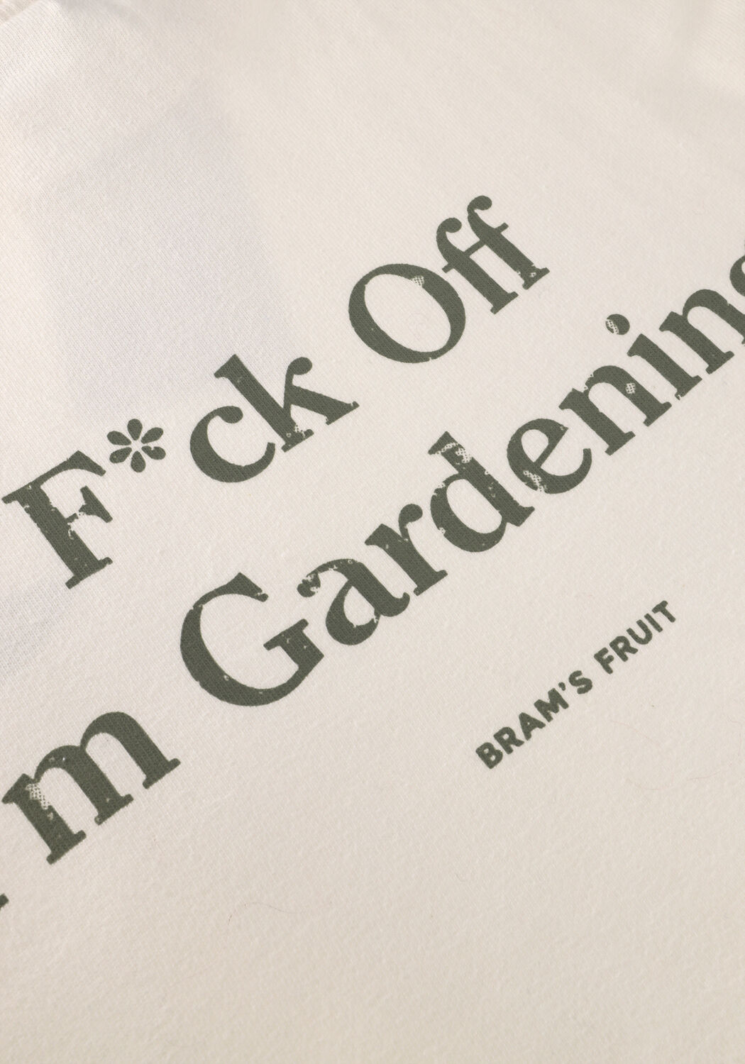 Witte BRAM'S FRUIT T-shirt DISTRESSED F*CK OFF LONGSLEEVE - large