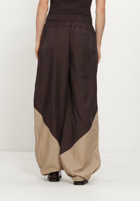 Bruine CO'COUTURE Wijde broek ALORACC BLOCK PANT - large