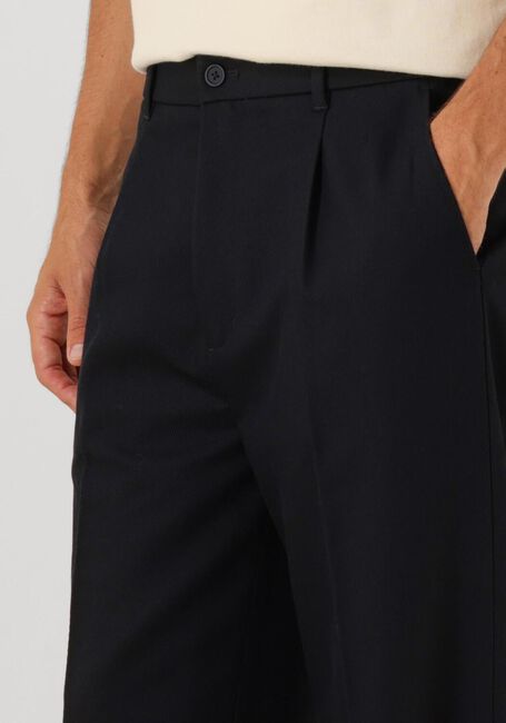 Zwarte OLAF HUSSEIN Wijde broek REGULAR TWILL PLEATED CHINO'S - large