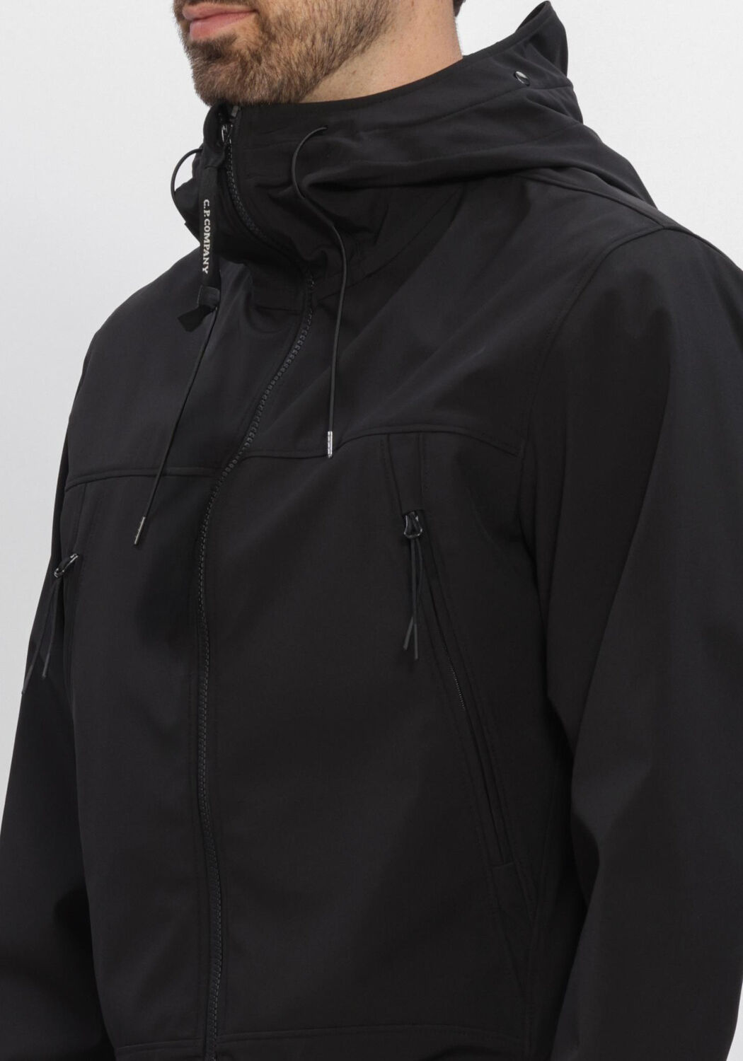 Zwarte CP COMPANY Jack C.P. SHELL-R GOGGLE JACKET - large