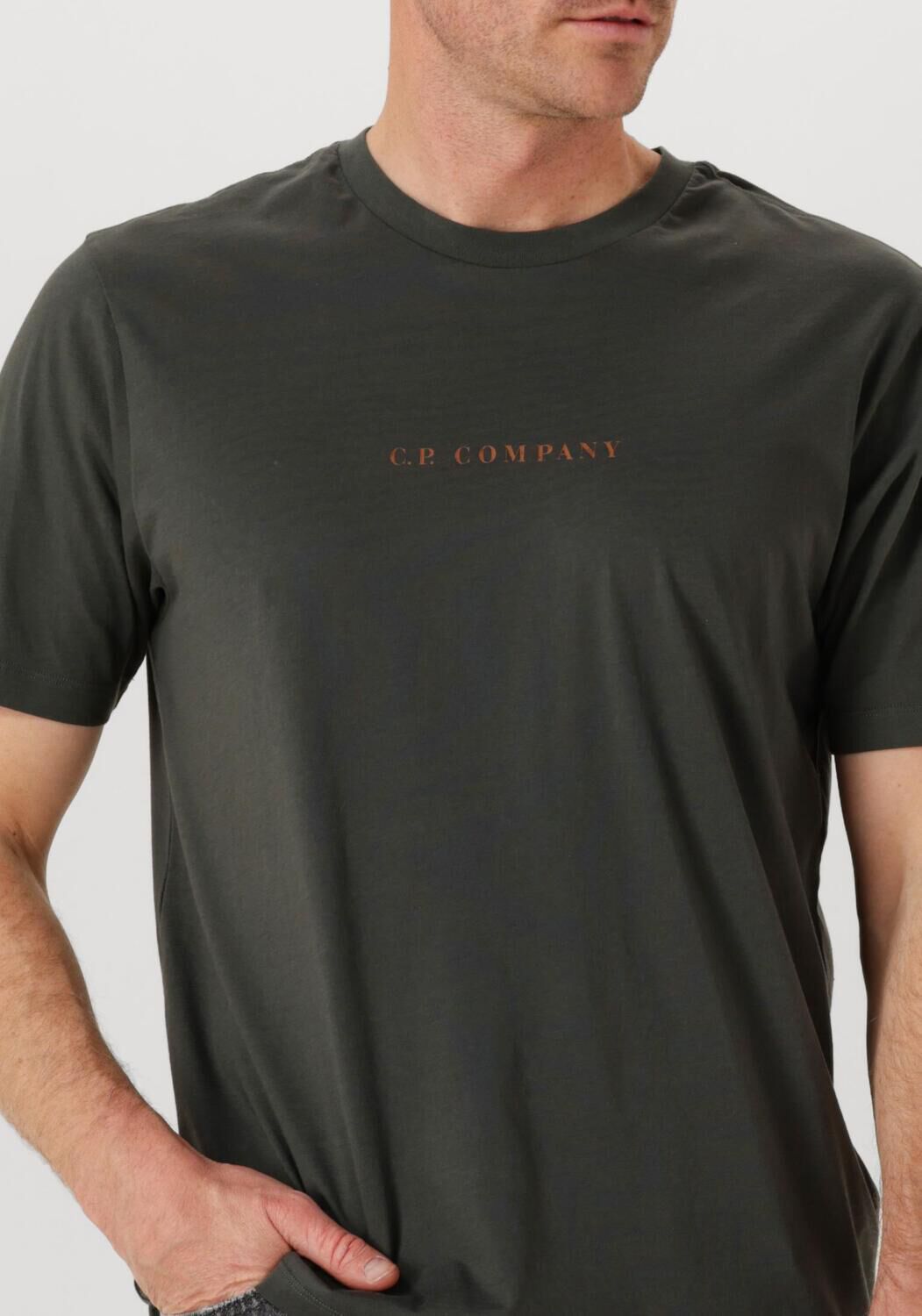 Donkergroene CP COMPANY T-shirt T SHIRTS SHORT SLEEVE IN JERSEY 30/1 - large