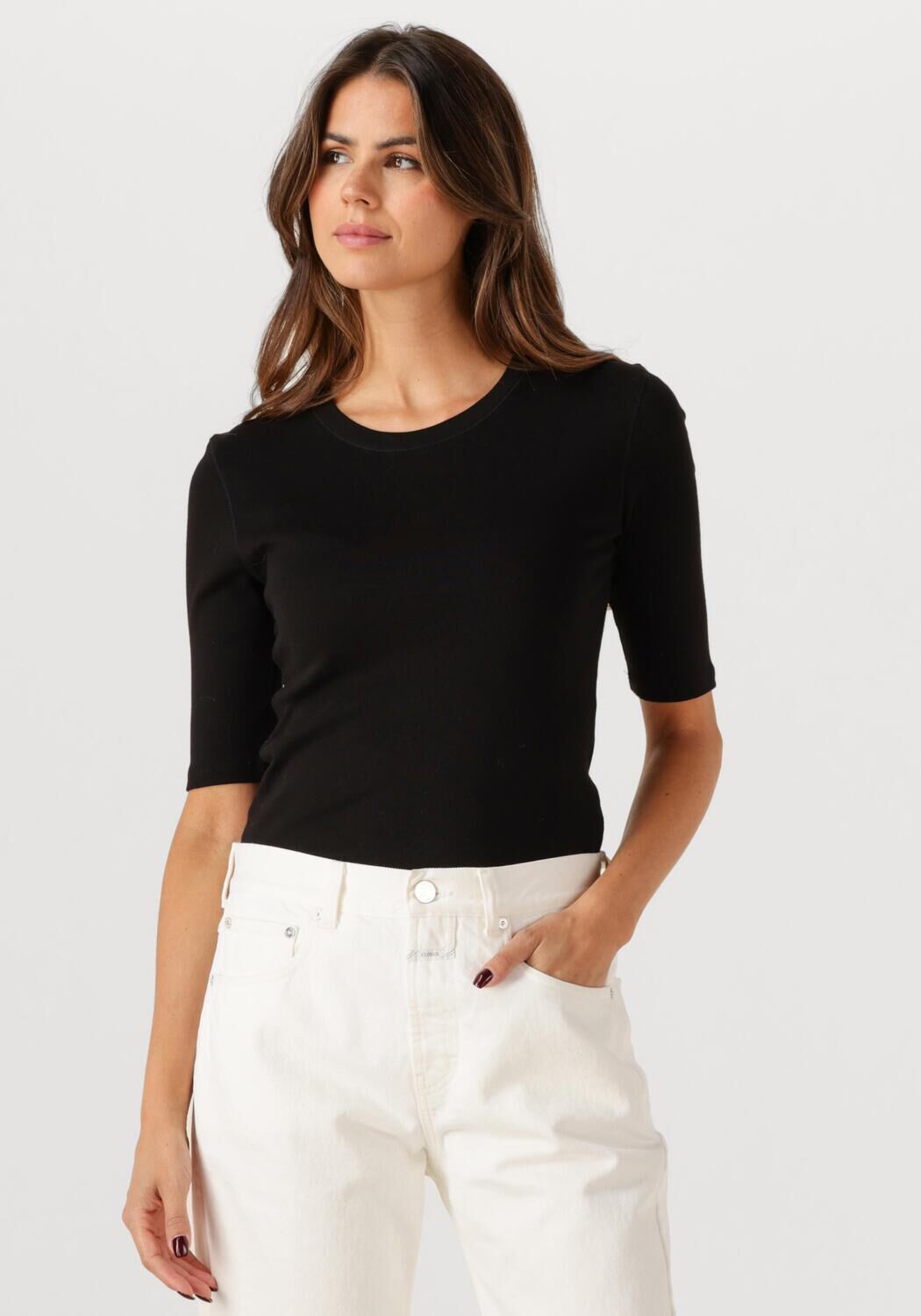 Closed Top Exclusives Crewneck Shortsleeve, Maat: S, Kleur: Zwart afbeelding