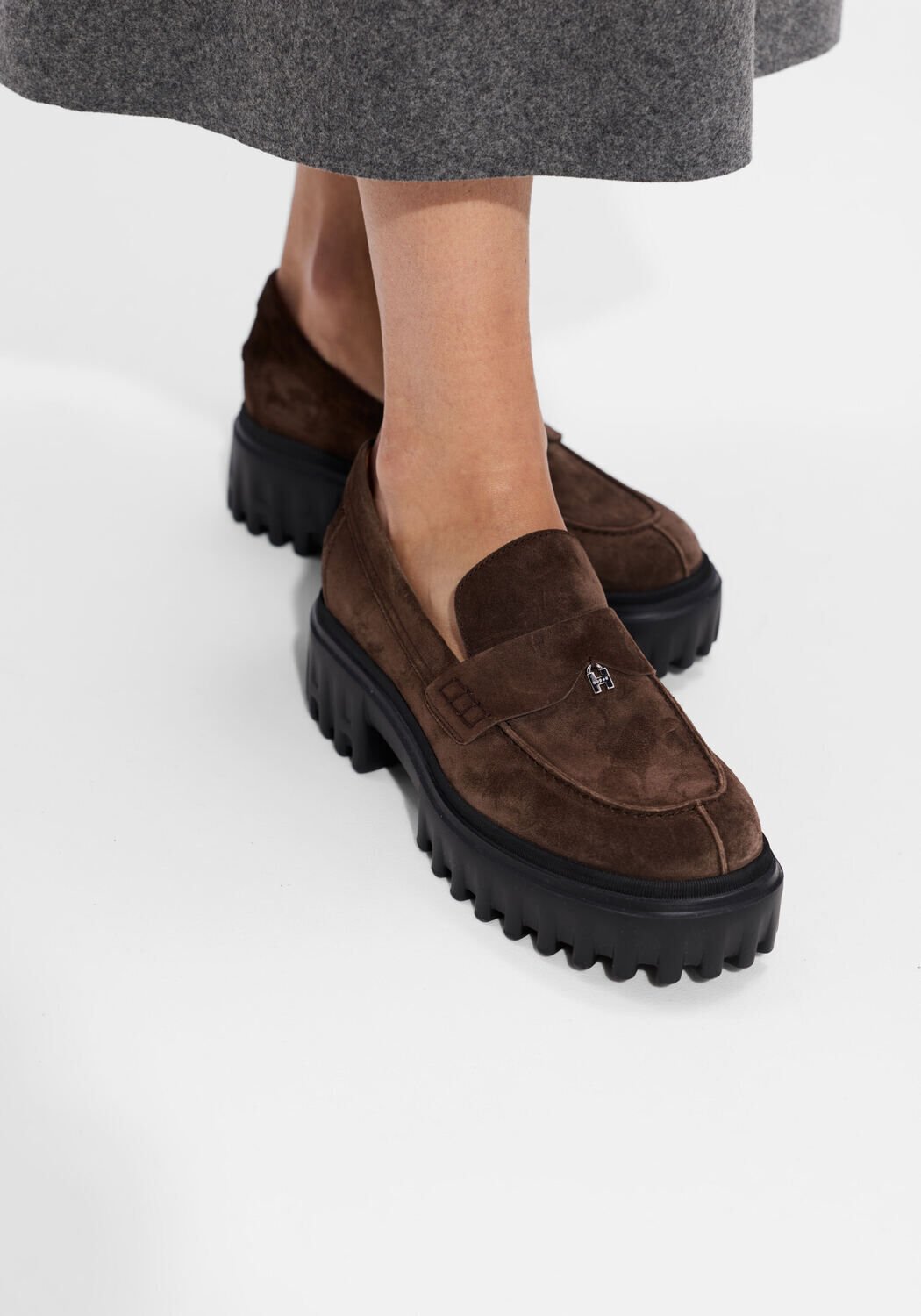 Bruine HOGAN Loafers H700 MOCASSINO - large