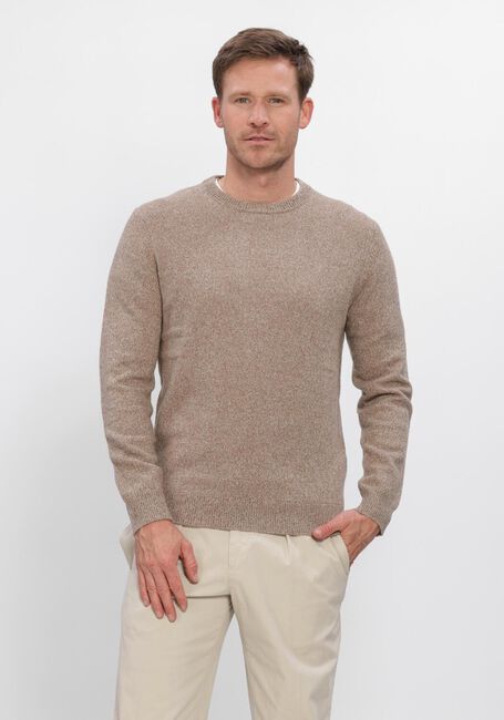 Beige PROFUOMO Trui PULLOVER CREW NECK 80/20 - large