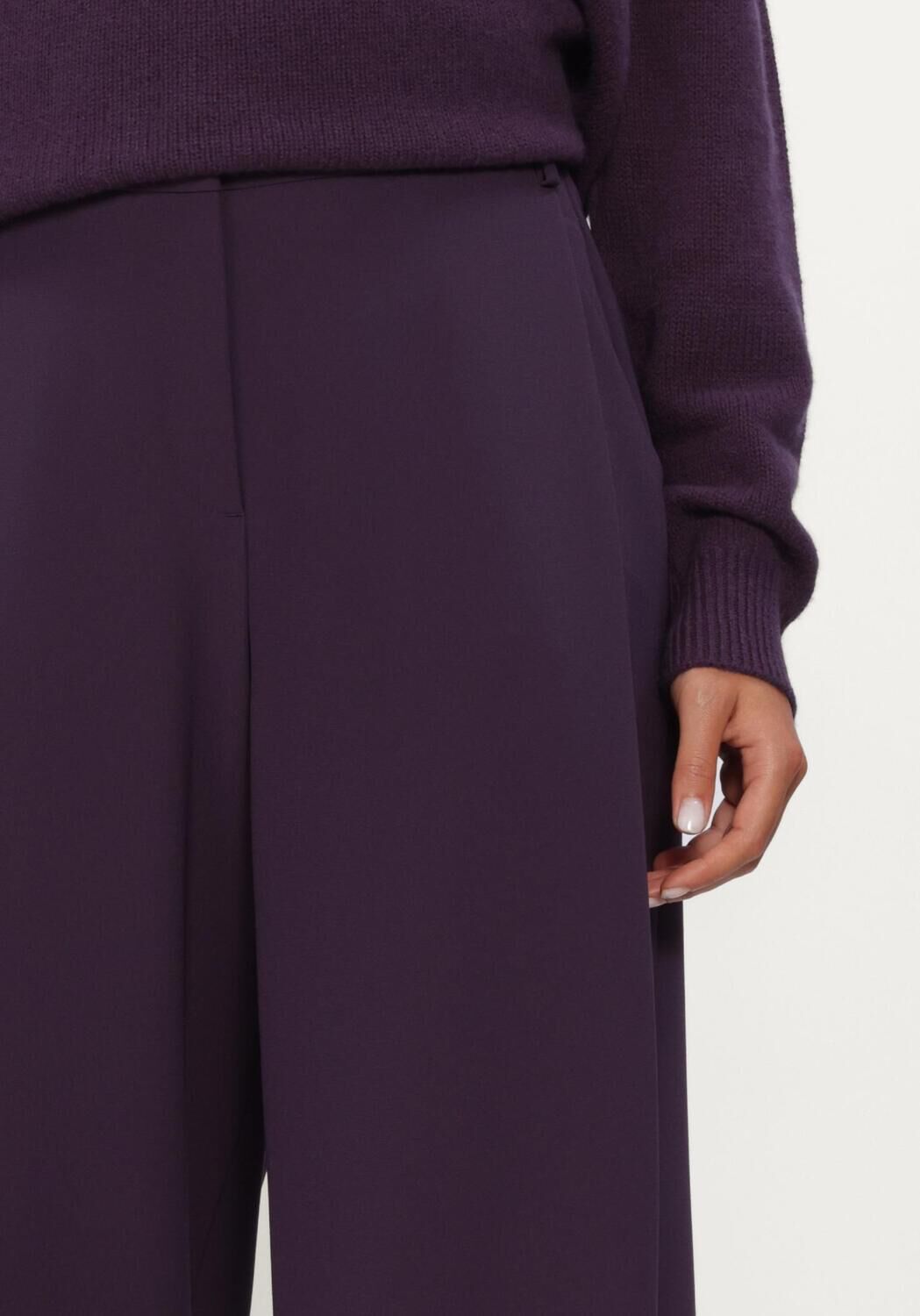 Paarse LUISA CERANO Wijde broek WIDELEG-PANTS MIT BUNDFALTEN - large
