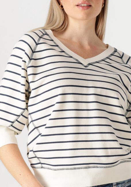Blauwe MOS MOSH Trui MMMAGGIE STRIPE SWEATSHIRT - large