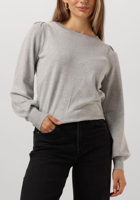 Grijze SUMMUM Trui ROUND NECK SWEATER SOFT VISCOSE POLYAMIDE KNIT - large