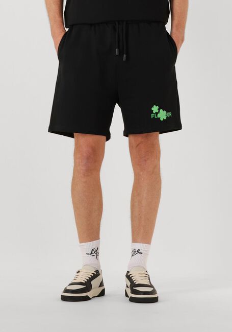 Zwarte FLANEUR Broeken ORGANIC FLOWER SHORT - large