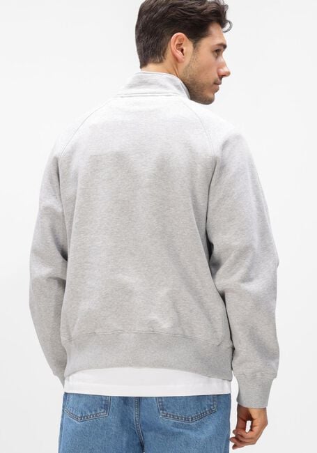 Grijze OLAF HUSSEIN Trui SIGNATURE ZIP MOCK - large