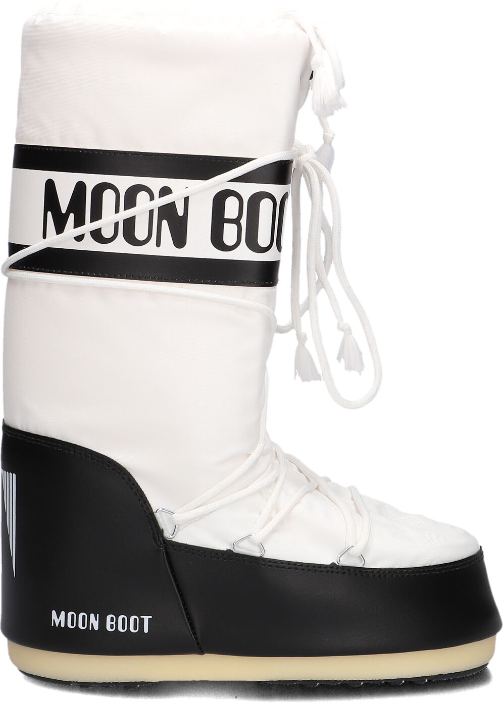 Moon Boot Snowboots Dames Nylon Veter Snowboot, Maat: 39/41, Materiaal: Nylon, Kleur: Wit