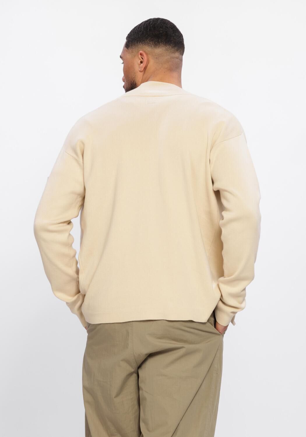 Beige CP COMPANY Vest COTTON SEA ISLAND ZIPPED LENS CARDIGAN - large