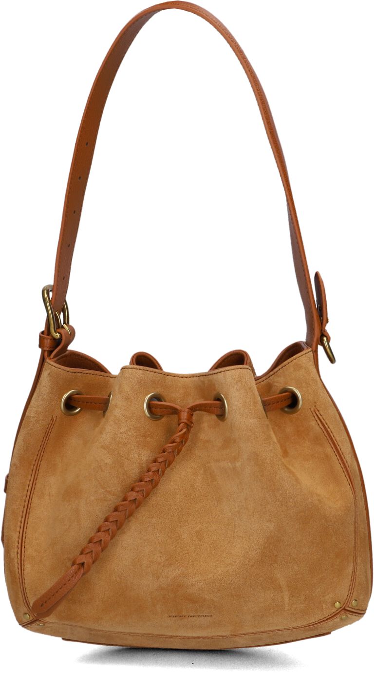 Jérôme Dreyfuss Jérôme Dreyfuss Schoudertas Dames Andy S, Materiaal: Suède, Kleur: Camel