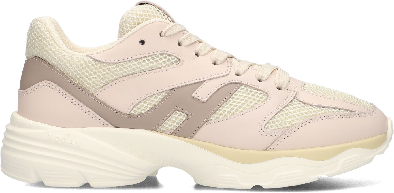 Hogan Lage Sneakers Dames Hxw6650fj00, Maat: 37, Materiaal: Textiel, Kleur: Beige