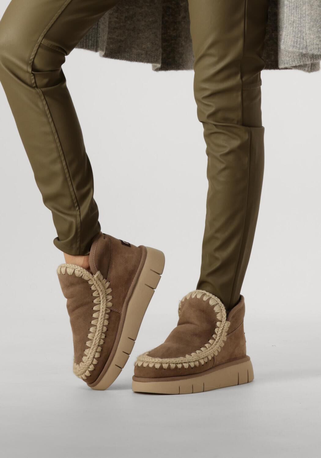 Taupe MOU Vachtlaarzen ESKIMO BOUNCE SNEAKER - large