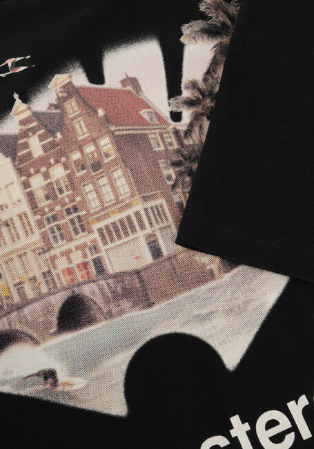 Zwarte NEW AMSTERDAM SURF ASSOCIATION Polo TROPICAL TEE - large