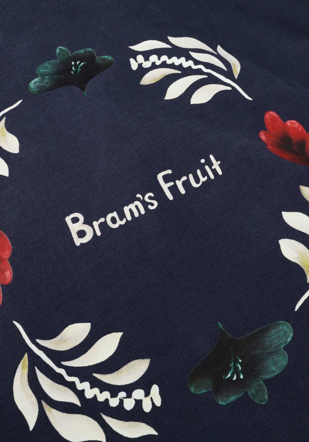Blauwe BRAM'S FRUIT Sweater FLORA HOODIE - large