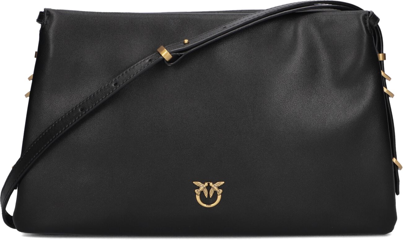 Pinko Pinko Schoudertas Dames Triplet, Materiaal: Leer, Kleur: Zwart