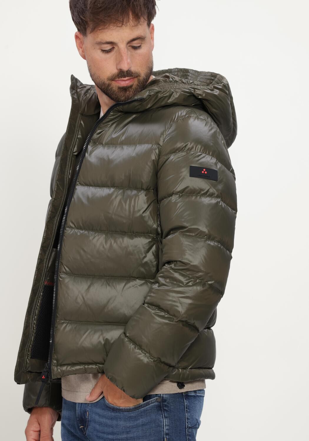 Groene PEUTEREY Gewatteerde jas HONOVA LKS GRS LINEAR 05 - large