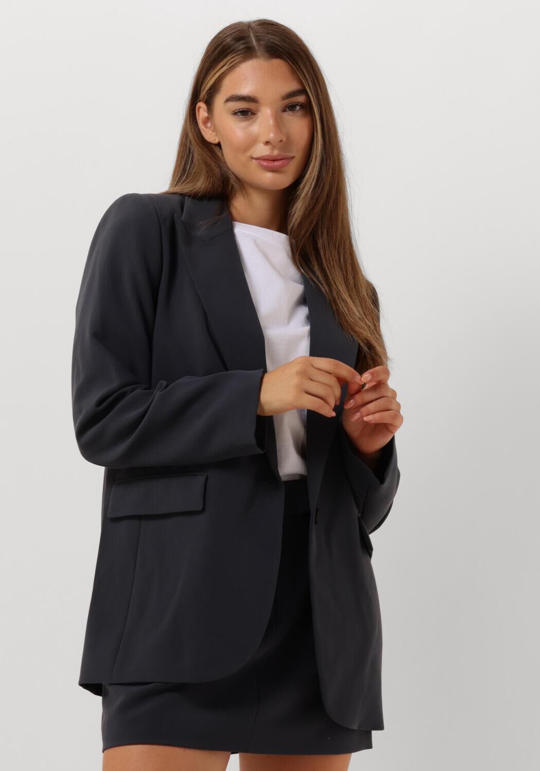 Co'Couture Blazer Dames Vola Single Oversized Blazer, Maat: XS, Kleur: Donkerblauw