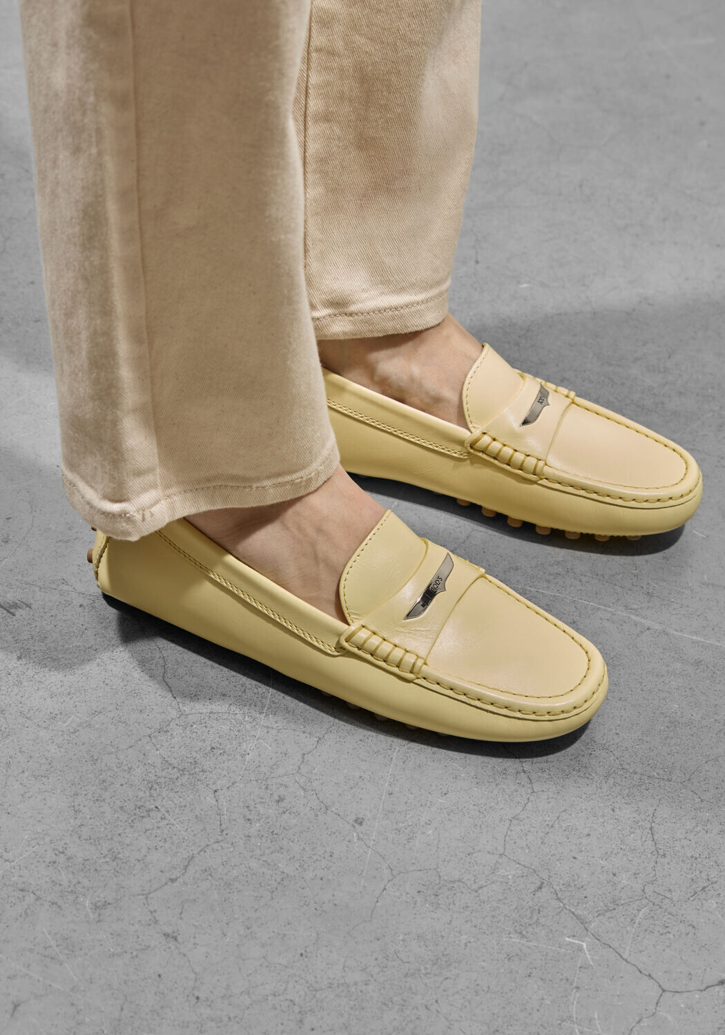 Gele TOD'S Mocassins GOMMINO 22L BAFFO METALLO - medium