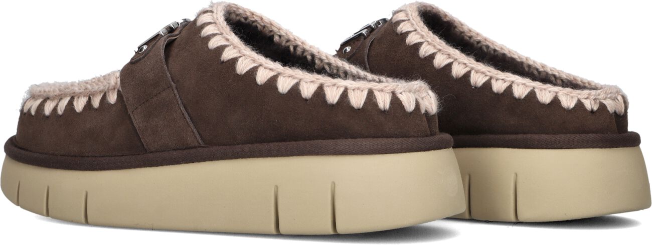 MOU Bounce Clog Metal Logo Pantoffels - Dames - Bruin