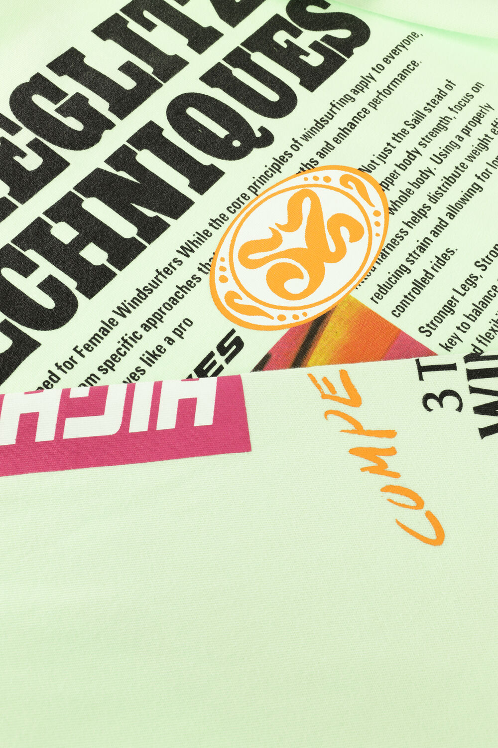 Lime STIEGLITZ Top MONICA SKATE TEE WIDE SLEEVES - large