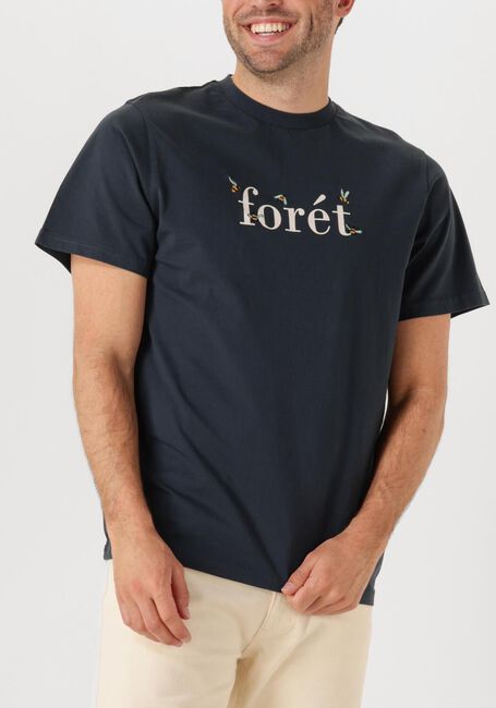 Donkerblauwe FORÉT T-shirt AMBER BEE T-SHIRT - large