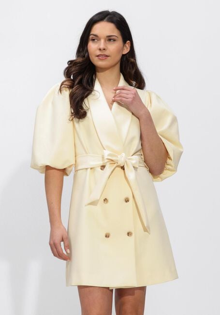 Butter yellow IBANA Mini jurk DULCIA - large