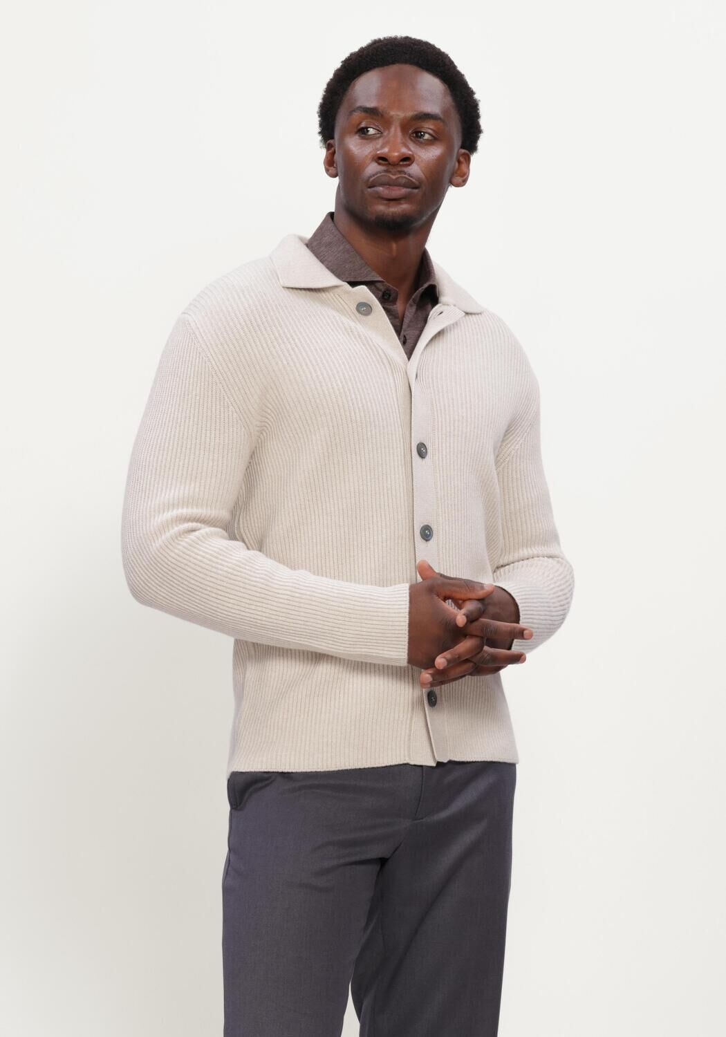 Beige GRAN SASSO Casual overhemd SHIRT L/SLV - large