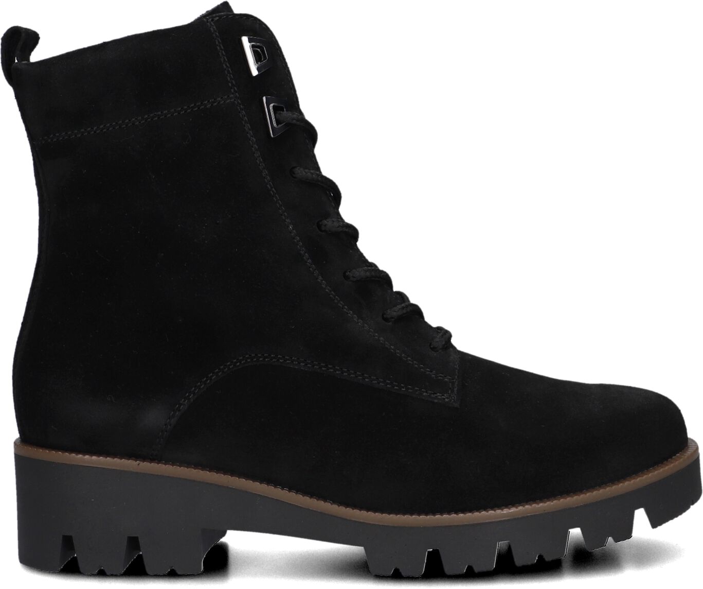 Gabor Veterboots Dames 055, Maat: 43, Materiaal: Suède, Kleur: Zwart