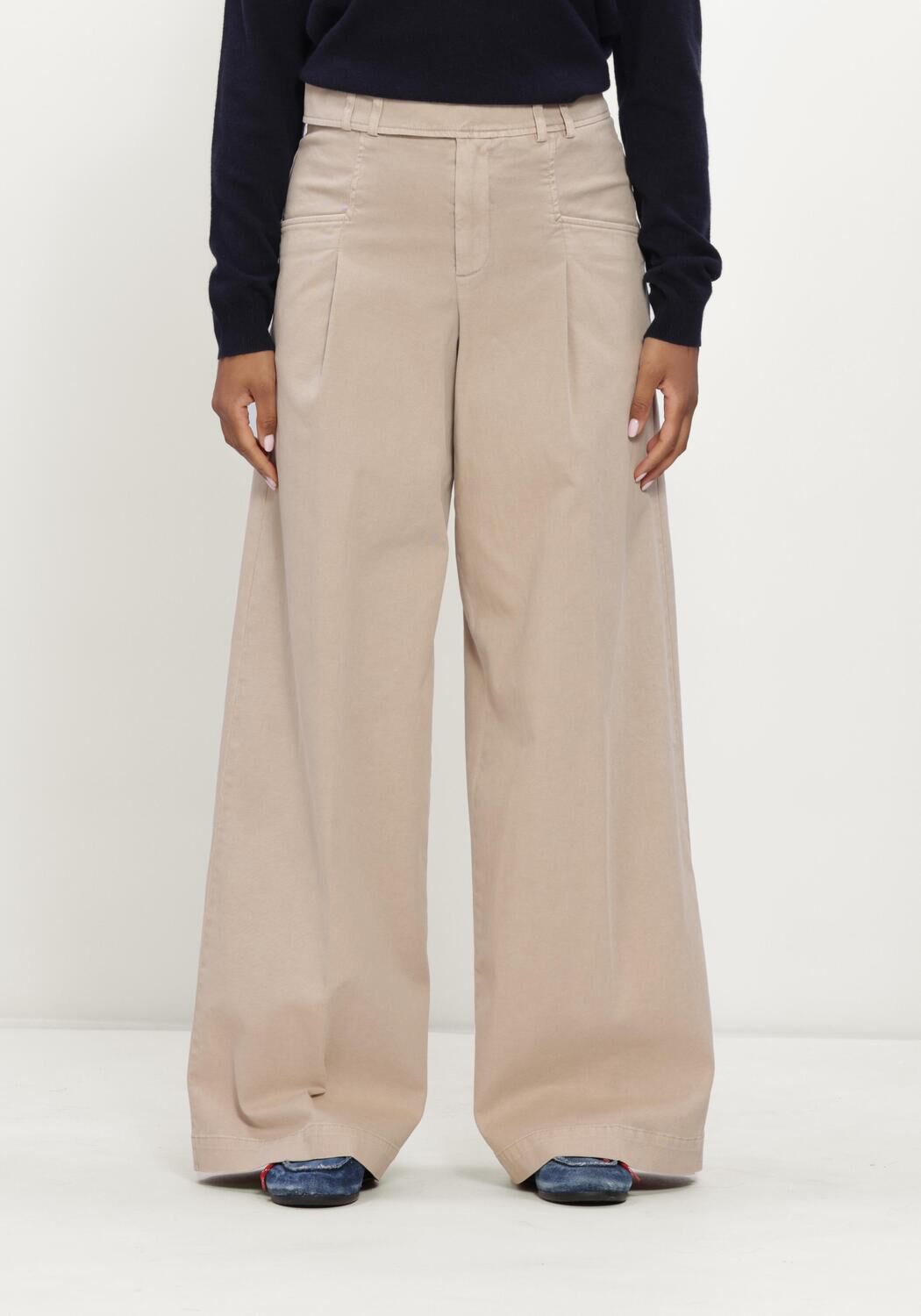 Beige CLOSED Wijde broek WES - large