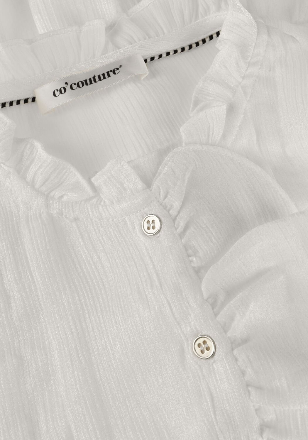 Witte CO'COUTURE Blouses MELINA FRILL SHIRT - large