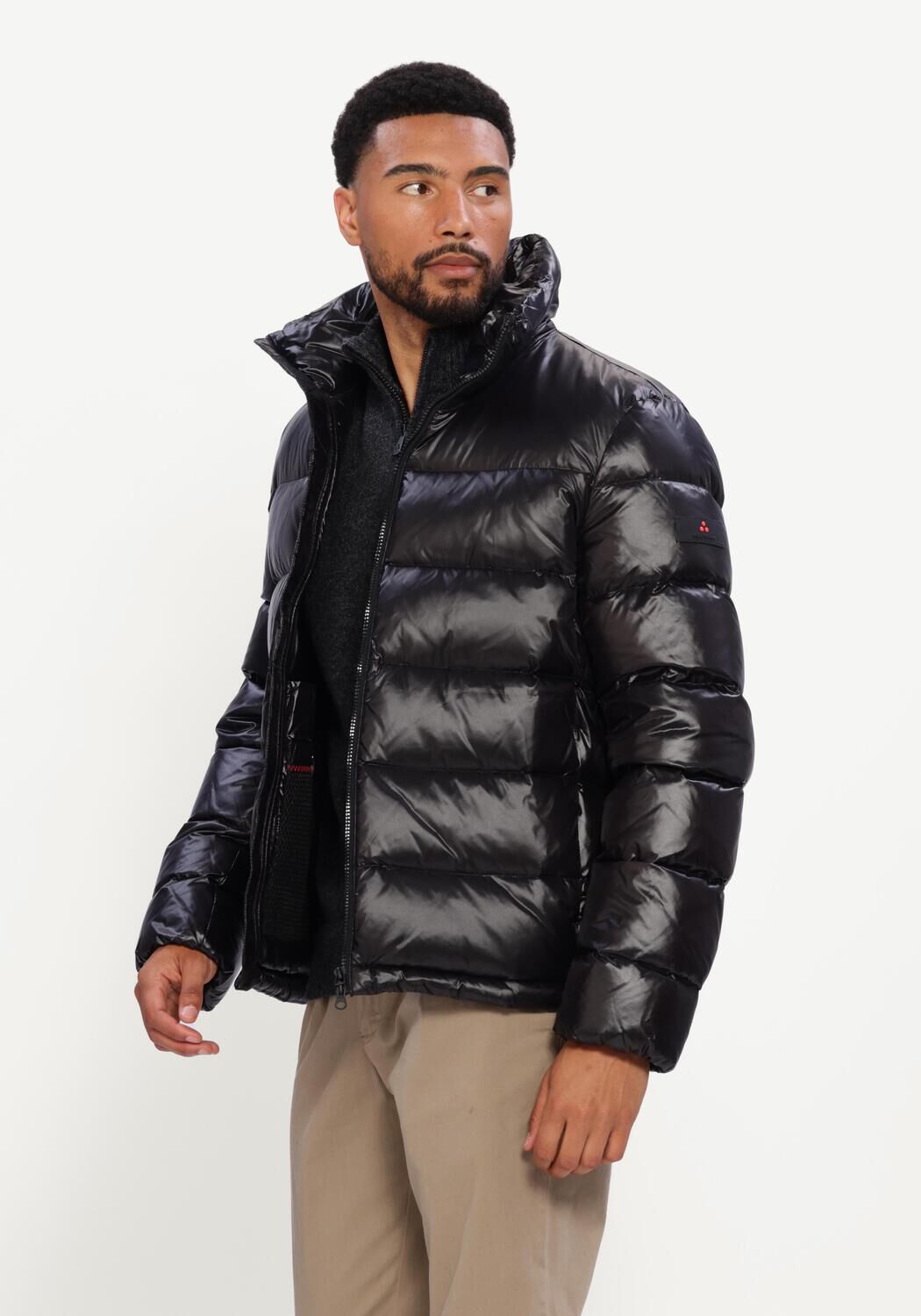 Peuterey Gewatteerde Jas Heren Keke Lks Grs Linear, Maat: XXL, Kleur: Zwart afbeelding