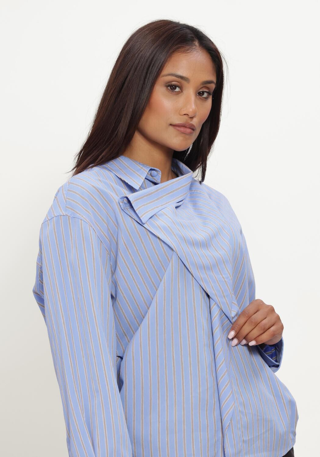 Lichtblauwe MARGAUX LONNBERG Blouses BELLA CHEMISE - large
